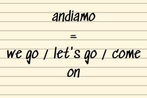 andiamo translation to english|andiamo meaning italian.